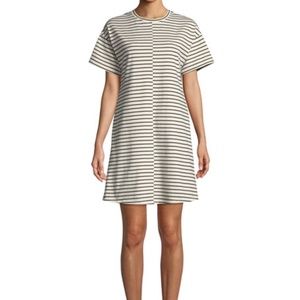 Theory Relaxed Bay Stripe Combo Shift Dress Sz S